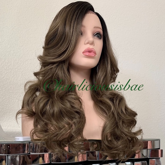 Accessories Honey Blonde Ombre Dark Roots Wavy Layered 20 Poshmark